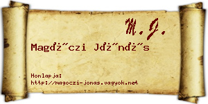Magóczi Jónás névjegykártya